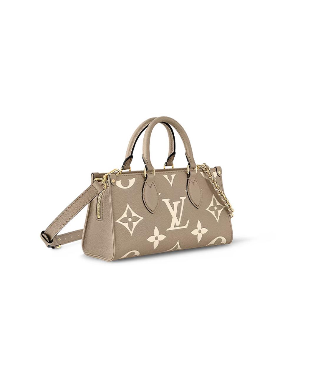 LOUIS VUITTON Серая кожаная сумка с короткими ручками, фото 2