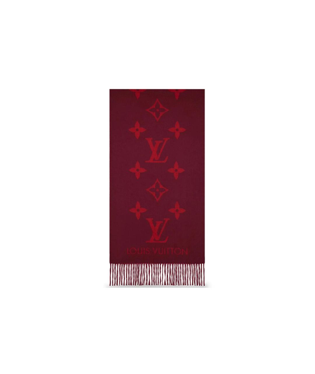 LOUIS VUITTON Красный шарф, фото 4