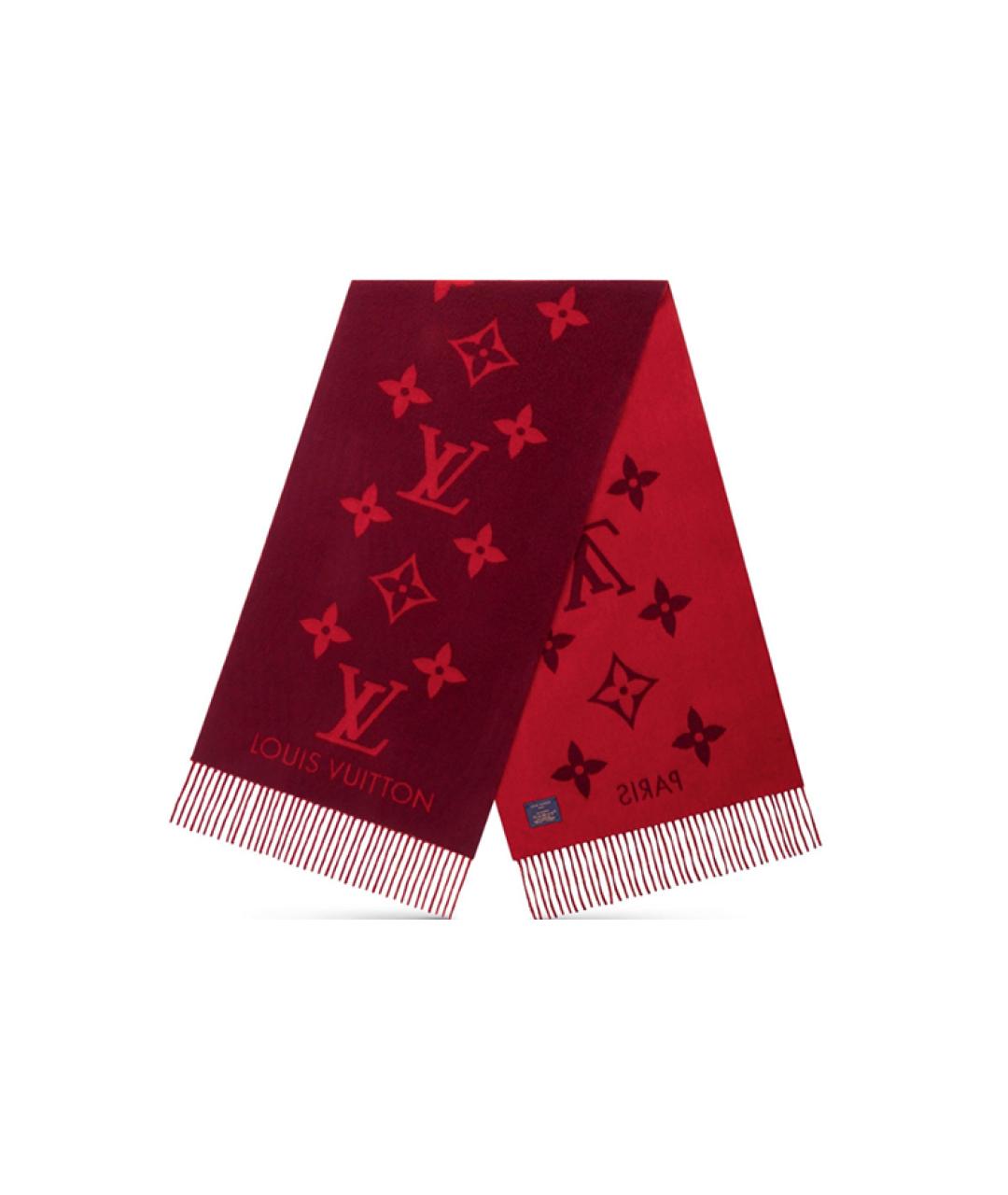 LOUIS VUITTON Красный шарф, фото 1