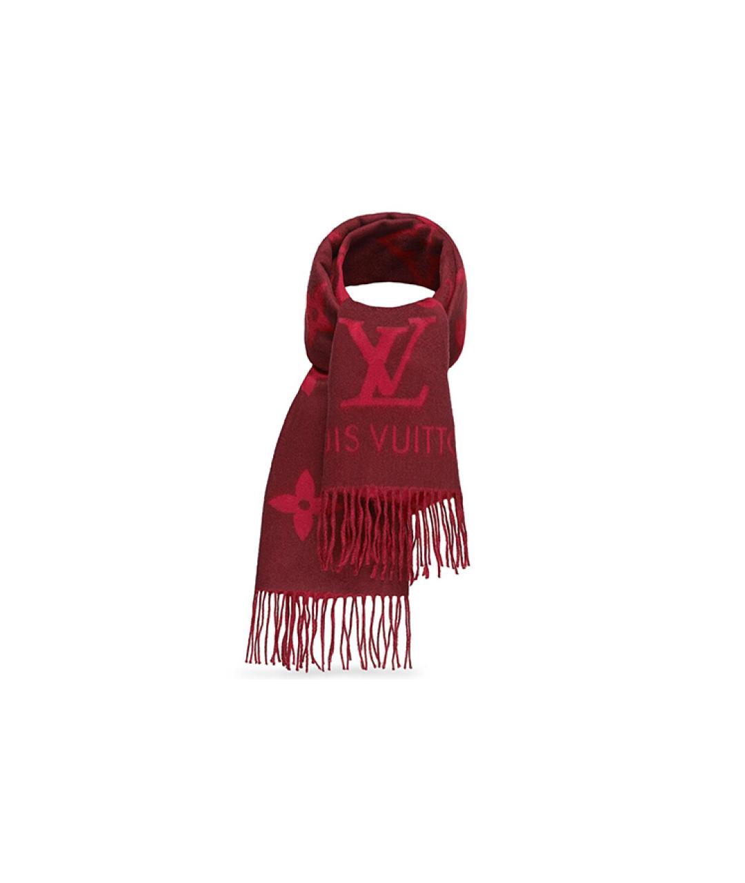 LOUIS VUITTON Красный шарф, фото 3
