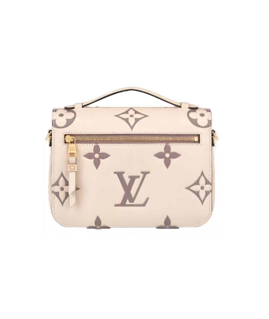 LOUIS VUITTON Бежевая кожаная сумка через плечо, фото 2