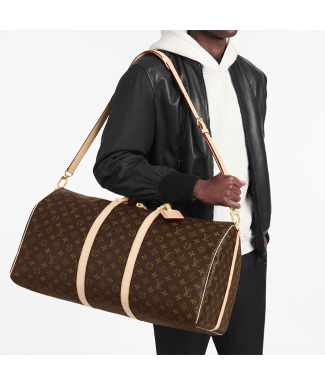 LOUIS VUITTON Коричневая дорожная/спортивная сумка, фото 9