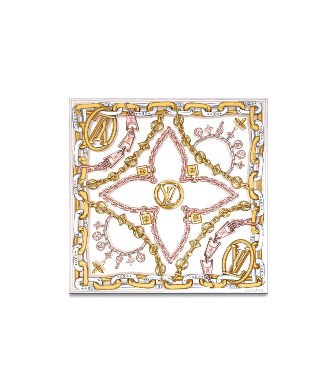 LOUIS VUITTON Мульти шелковый шарф, фото 1