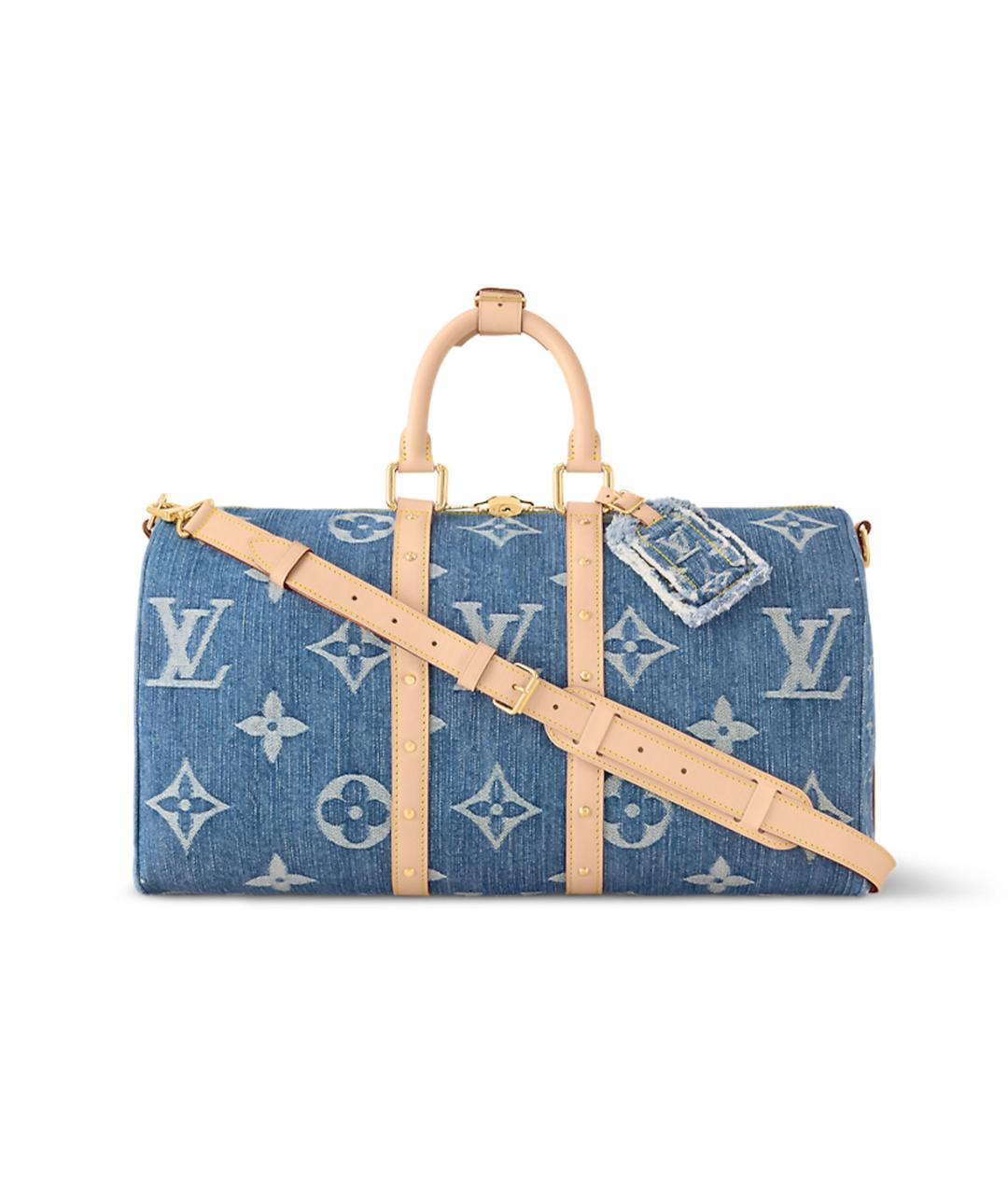 LOUIS VUITTON Синяя деним дорожная/спортивная сумка, фото 1