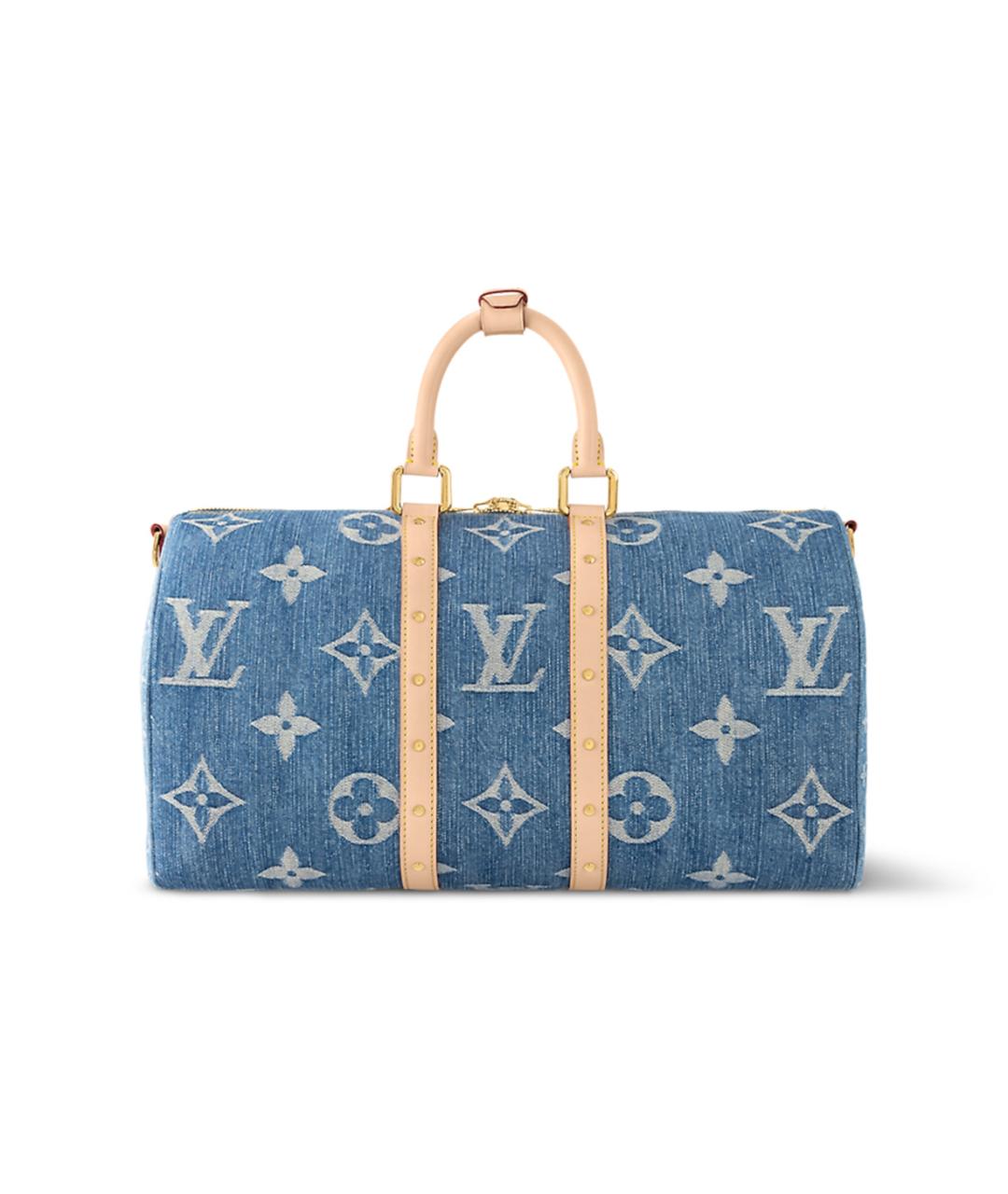 LOUIS VUITTON Синяя деним дорожная/спортивная сумка, фото 3