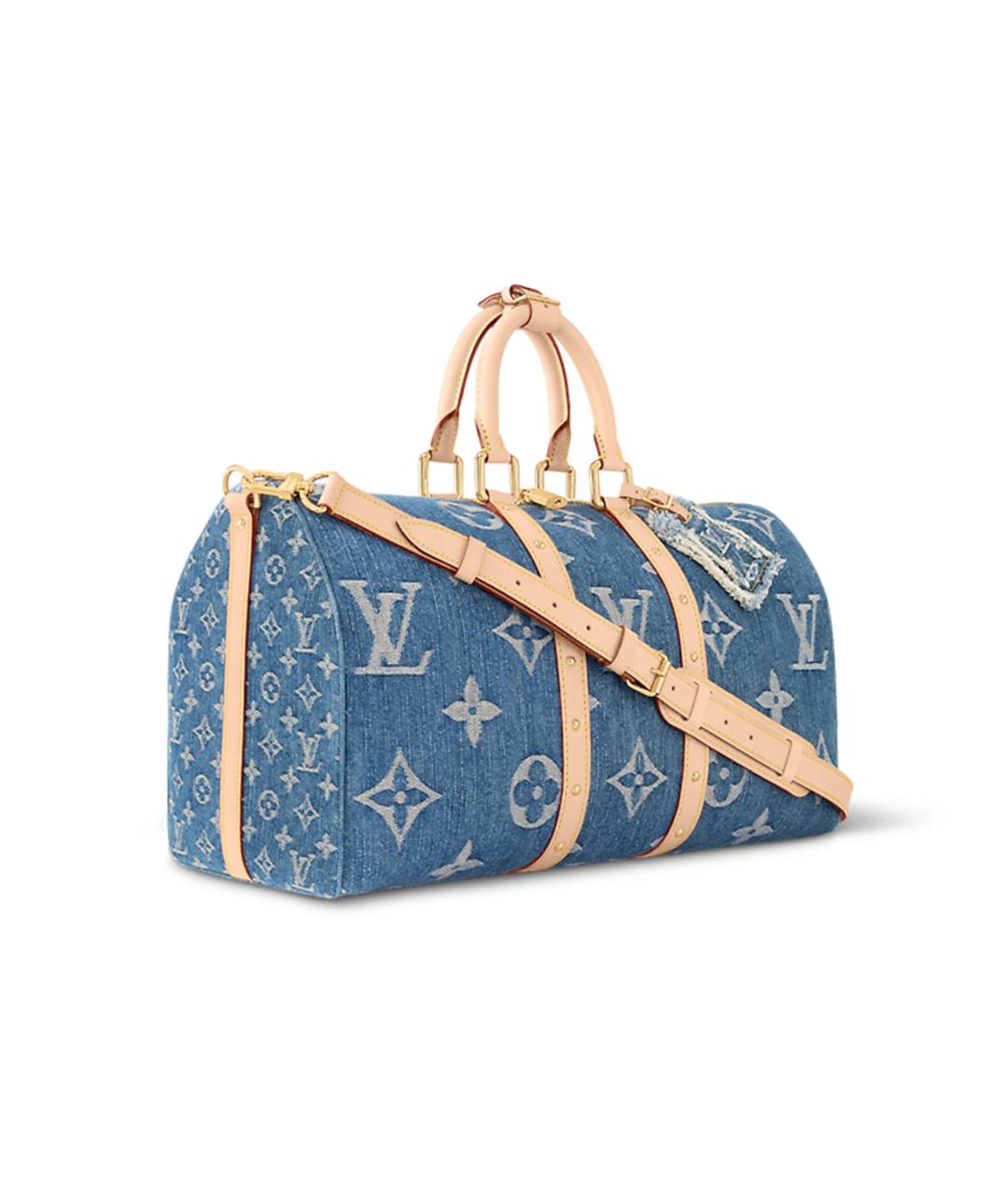 LOUIS VUITTON Синяя деним дорожная/спортивная сумка, фото 2