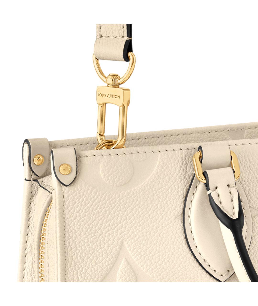 LOUIS VUITTON Белая кожаная сумка через плечо, фото 5