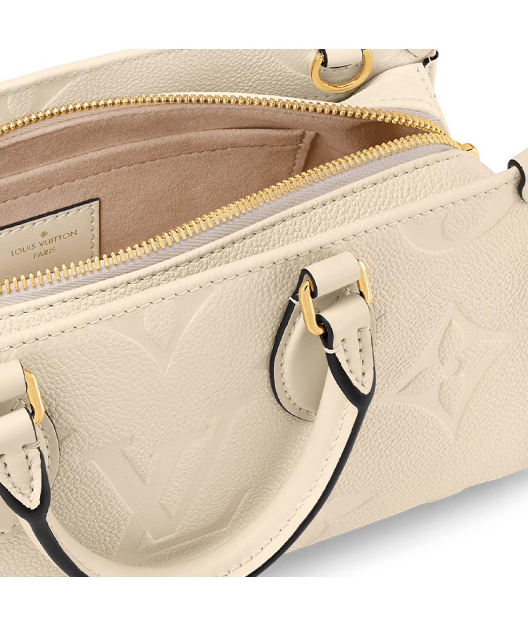 LOUIS VUITTON Белая кожаная сумка через плечо, фото 7