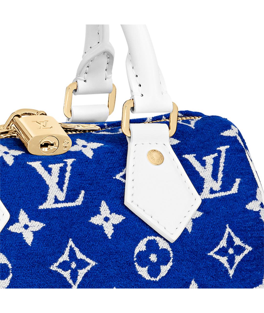 LOUIS VUITTON Синяя сумка с короткими ручками, фото 5