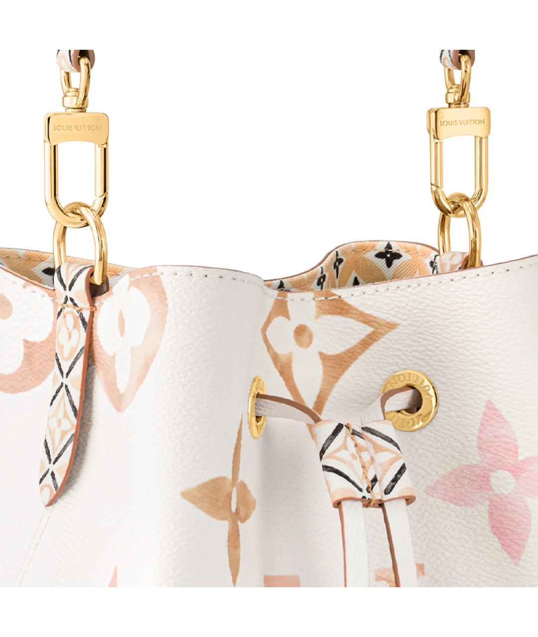 LOUIS VUITTON Белая кожаная сумка через плечо, фото 7