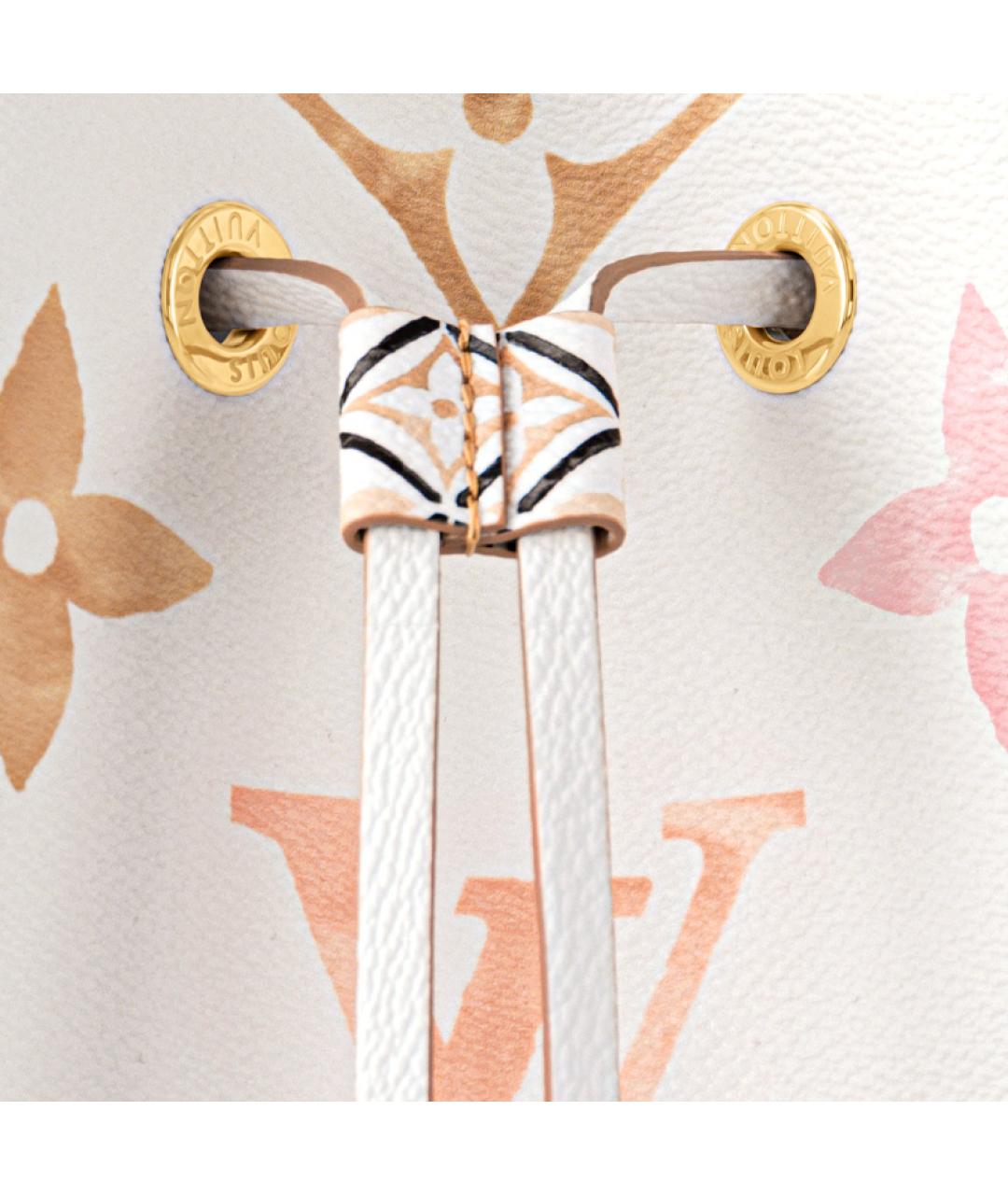 LOUIS VUITTON Белая кожаная сумка через плечо, фото 6