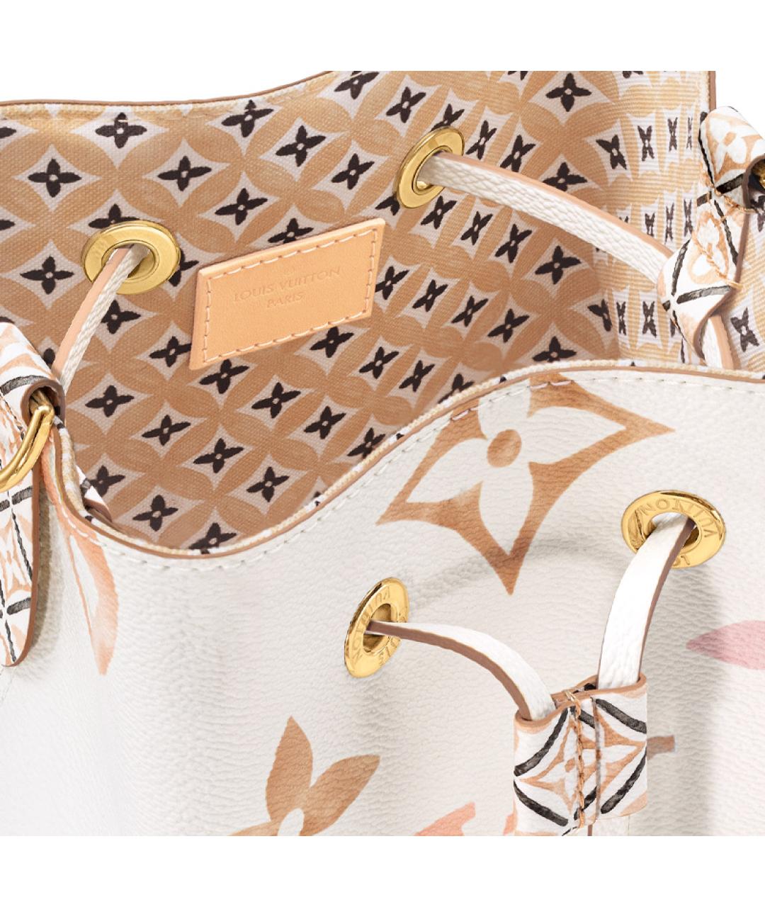 LOUIS VUITTON Белая кожаная сумка через плечо, фото 5