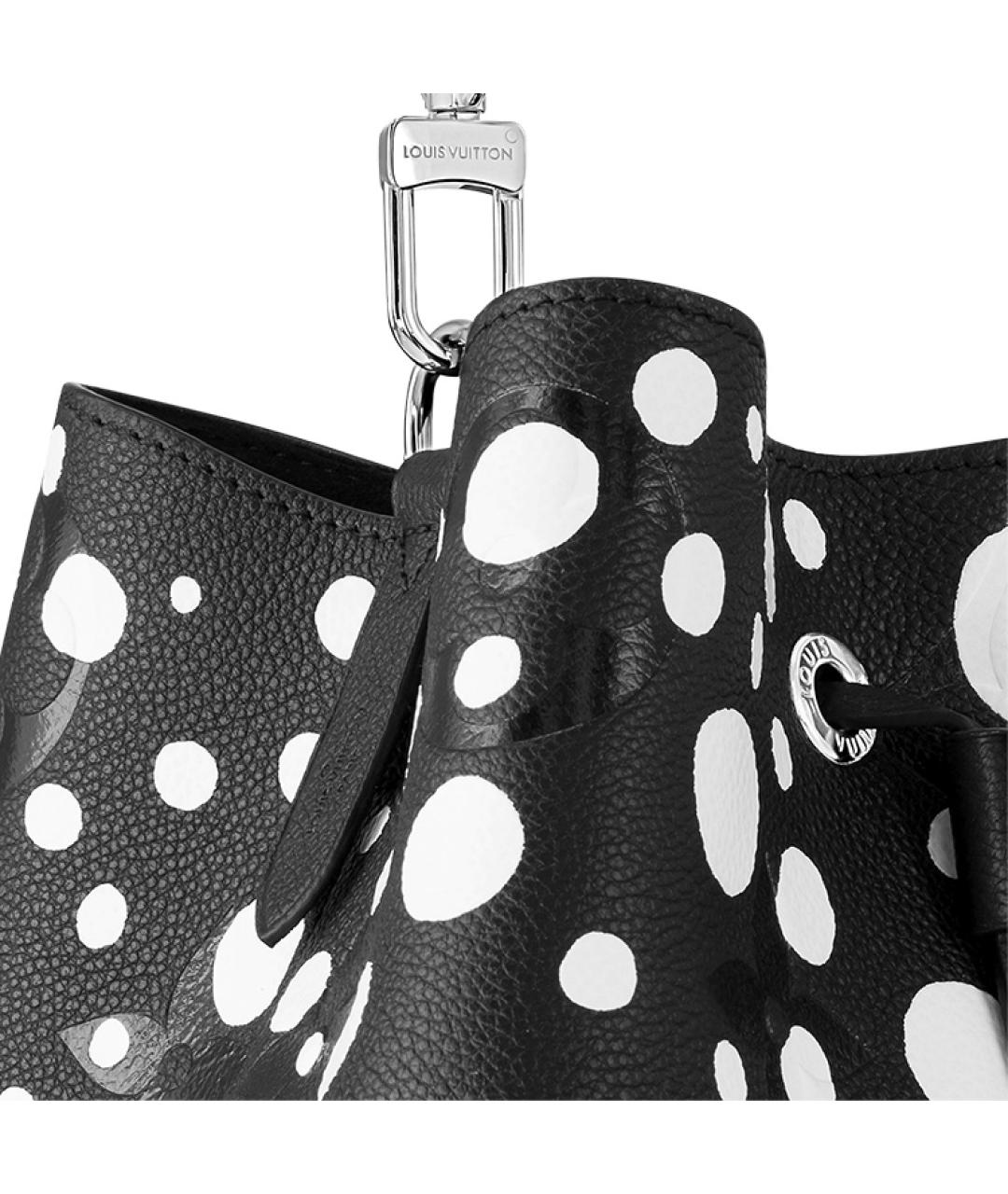 LOUIS VUITTON Черная кожаная сумка через плечо, фото 5