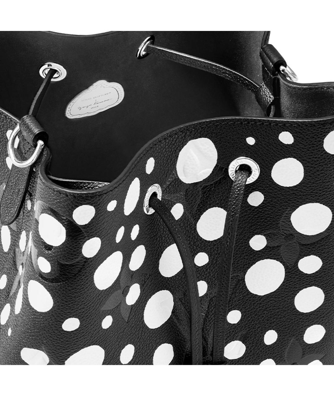 LOUIS VUITTON Черная кожаная сумка через плечо, фото 6