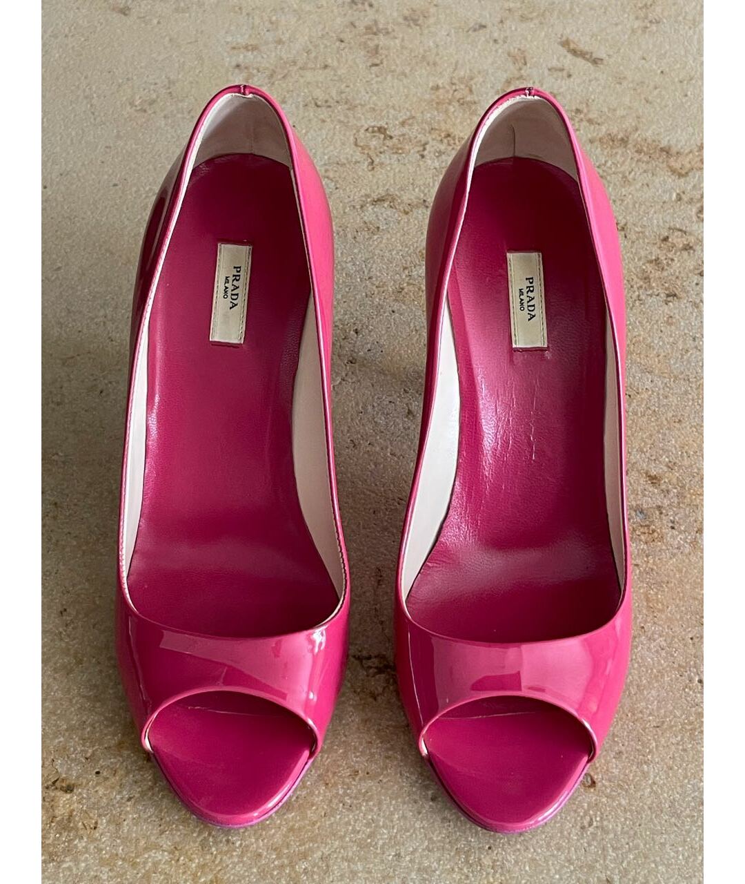 PRADA Розовые туфли из лакированной кожи, фото 3