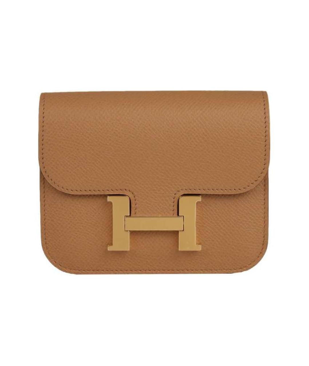 HERMES Коричневая кожаная поясная сумка, фото 1