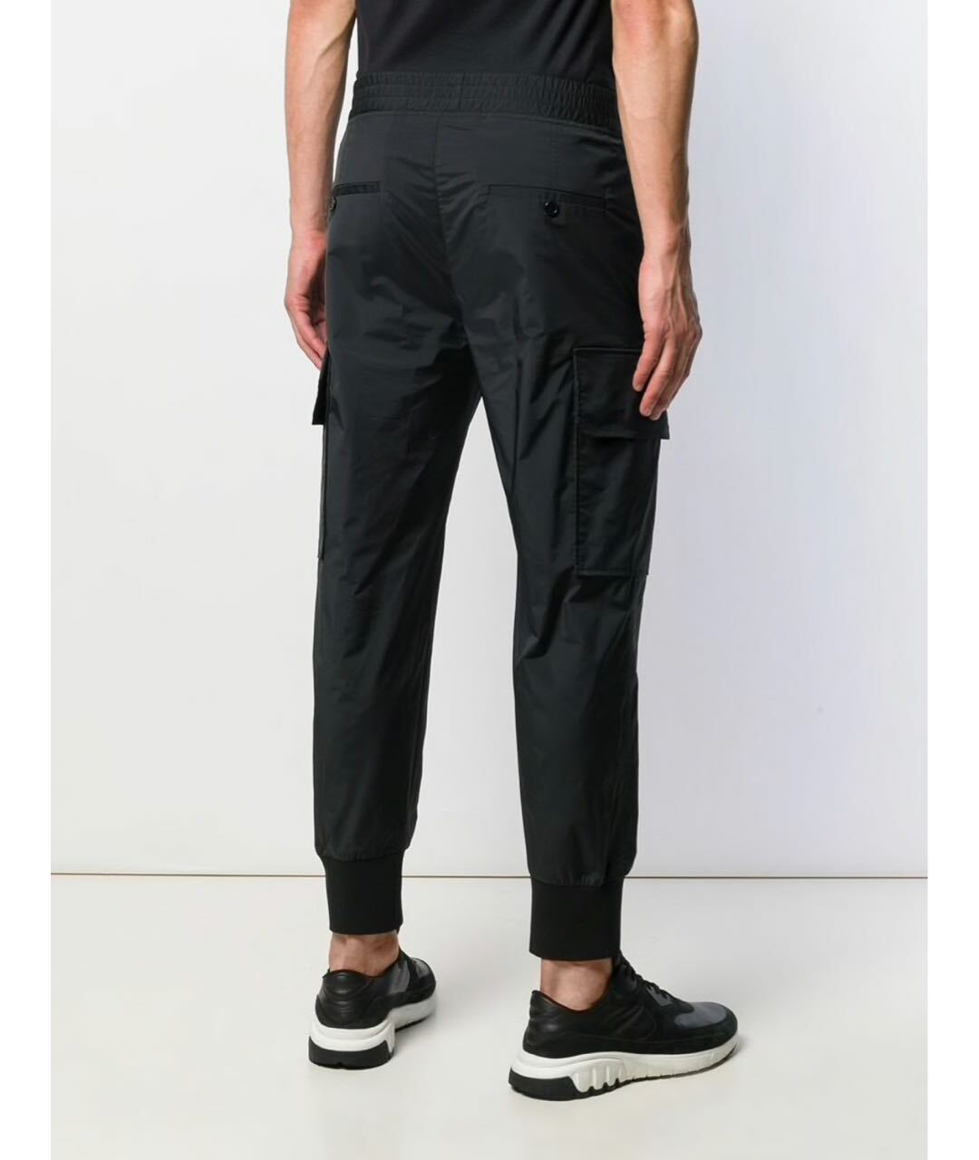 NEIL BARRETT Черные синтетические повседневные брюки, фото 7
