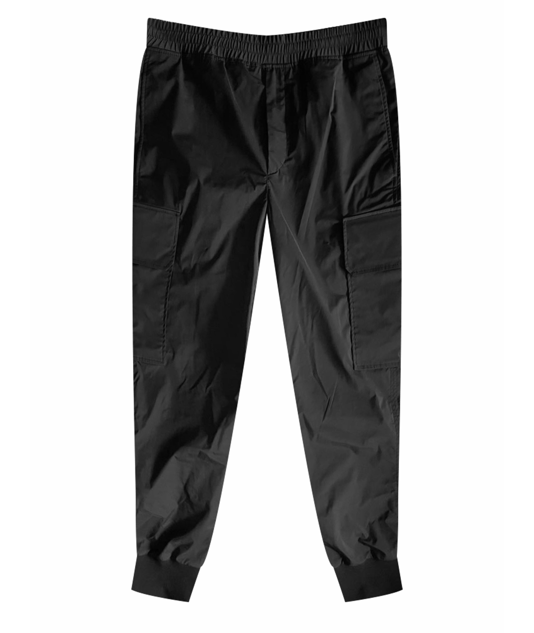 NEIL BARRETT Черные синтетические повседневные брюки, фото 1
