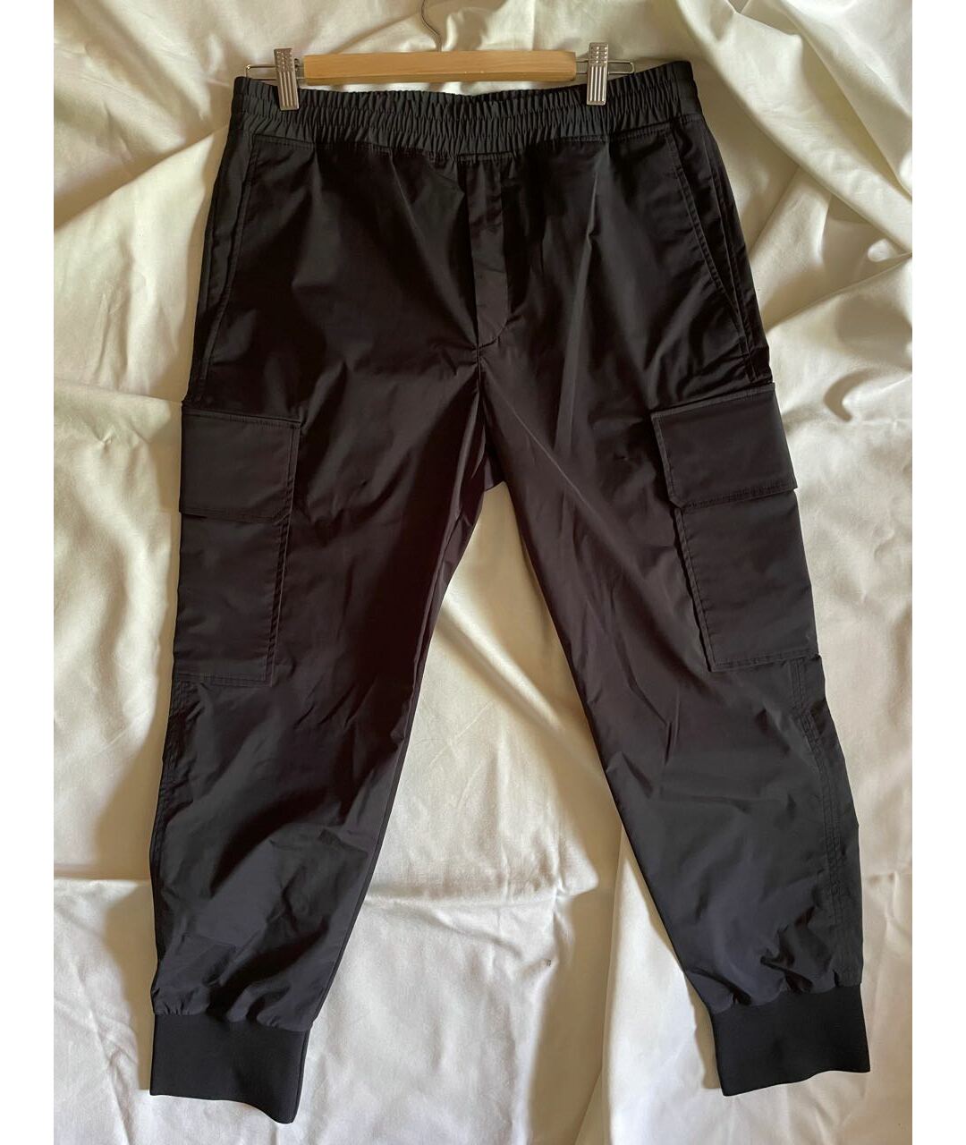 NEIL BARRETT Черные синтетические повседневные брюки, фото 9