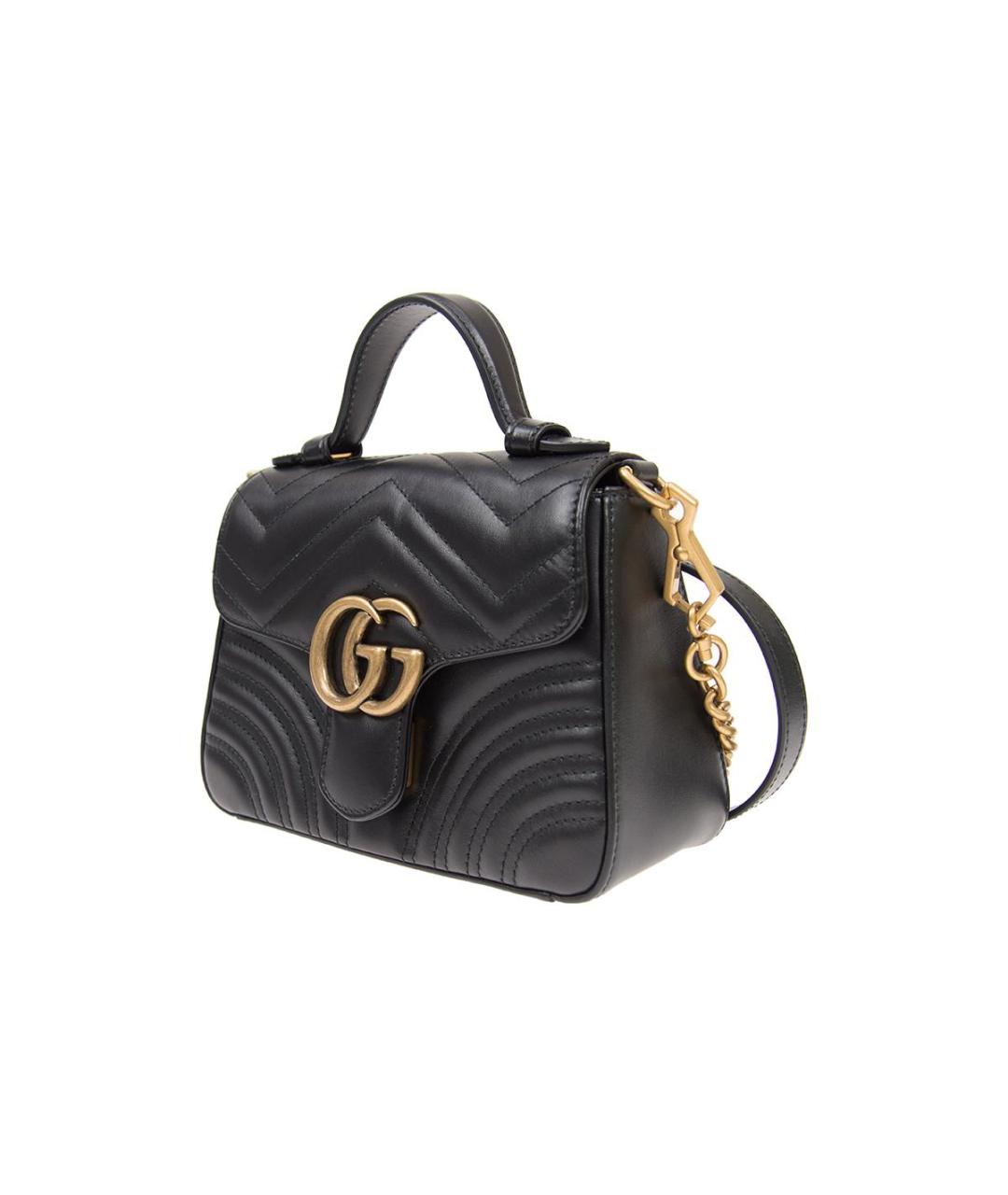 GUCCI Черная кожаная сумка через плечо, фото 2