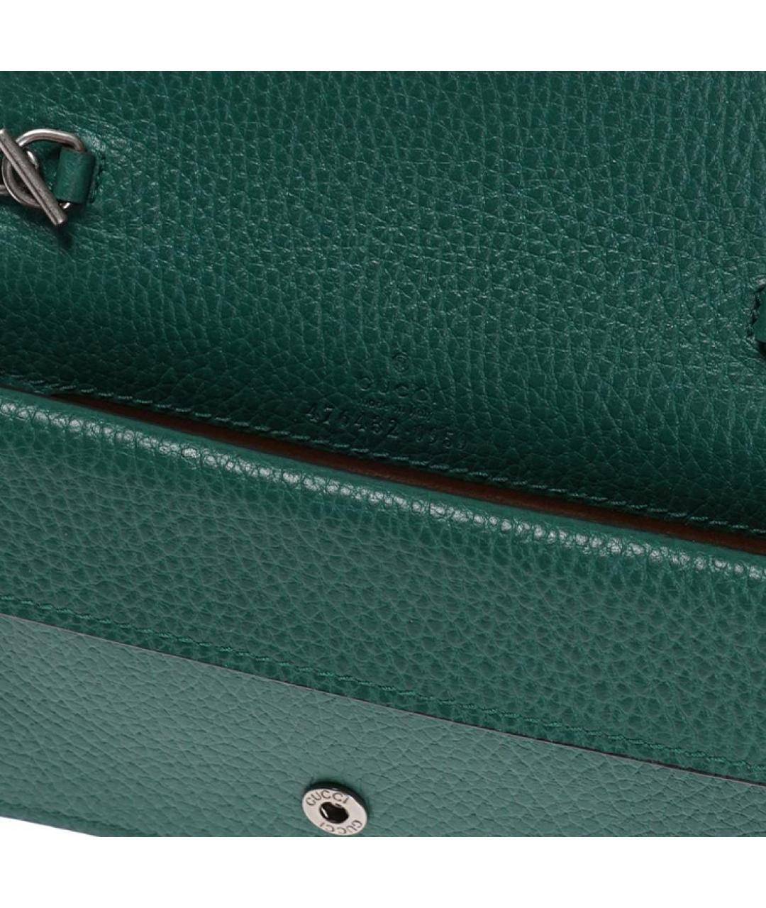 GUCCI Зеленая кожаная сумка через плечо, фото 4