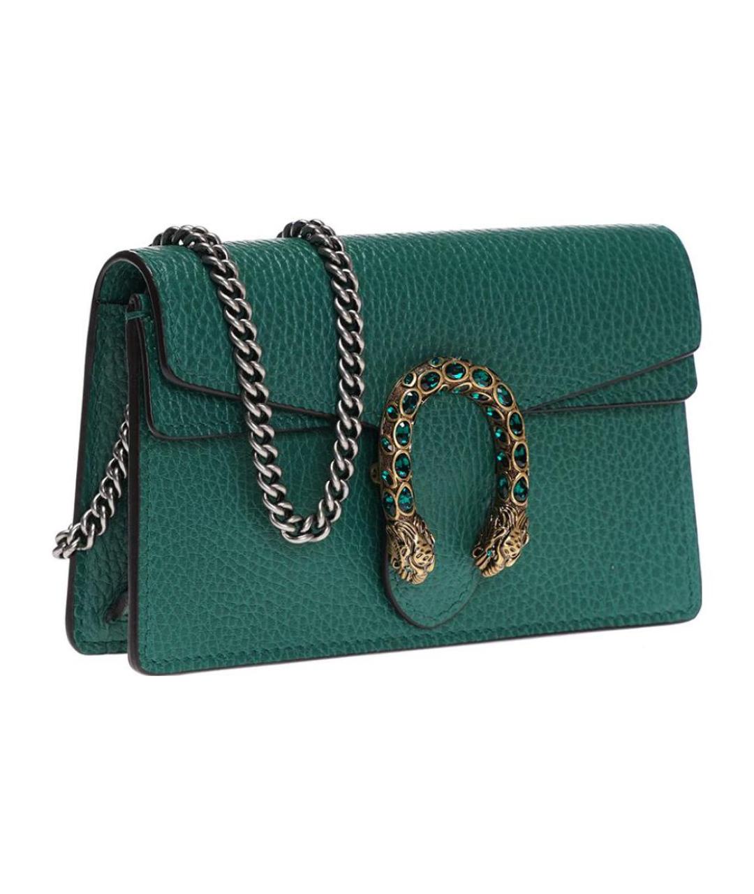 GUCCI Зеленая кожаная сумка через плечо, фото 2