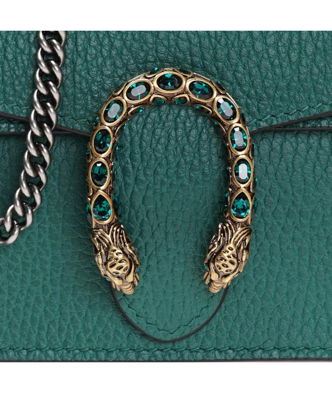 GUCCI Зеленая кожаная сумка через плечо, фото 5