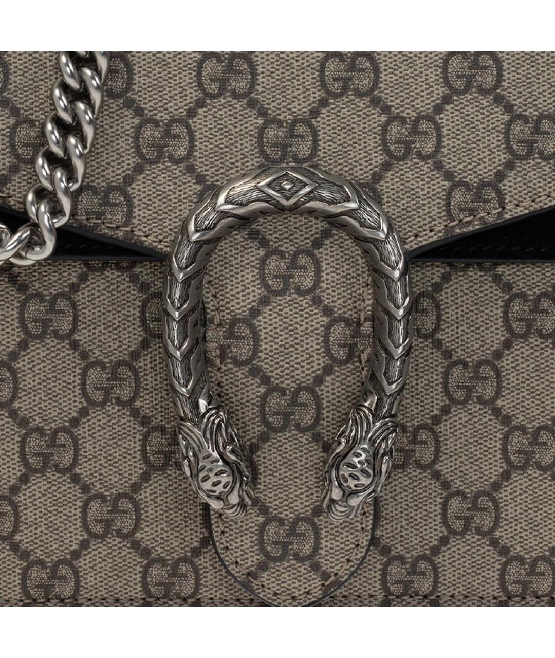 GUCCI Бежевая хлопковая сумка через плечо, фото 4