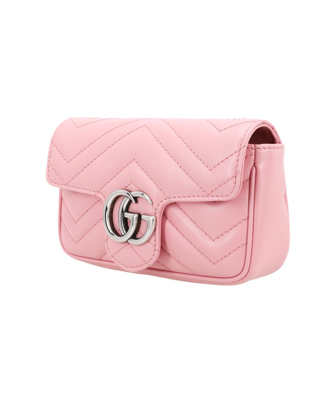 GUCCI Розовая кожаная сумка через плечо, фото 4
