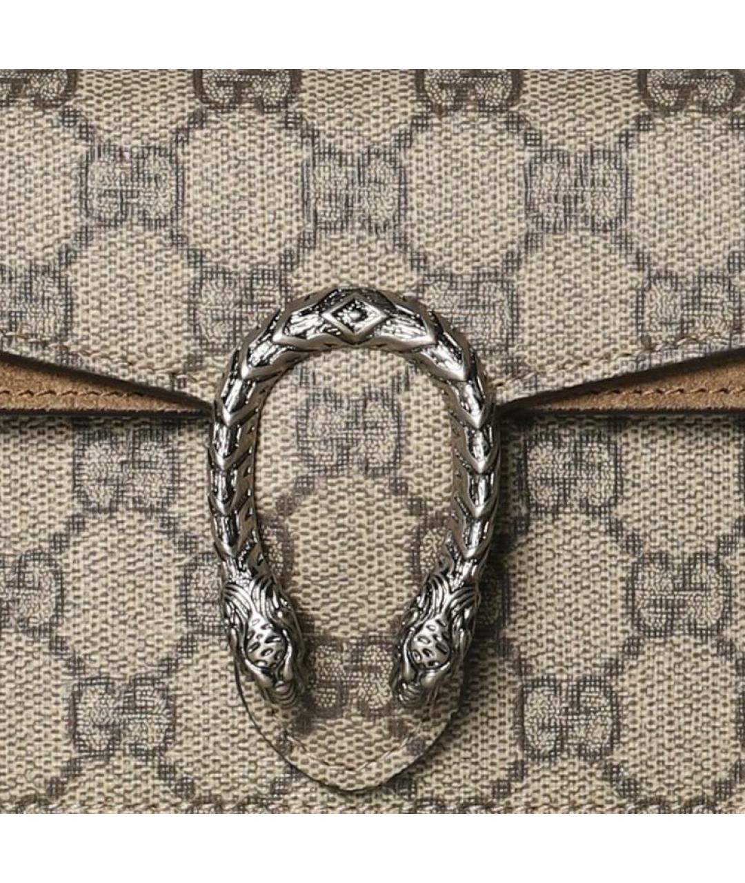 GUCCI Бежевая тканевая сумка через плечо, фото 4
