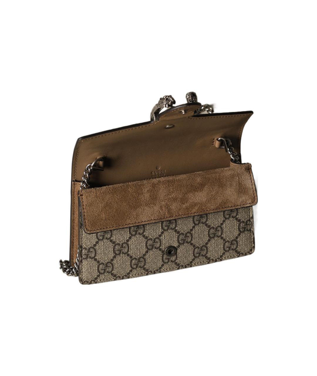 GUCCI Бежевая тканевая сумка через плечо, фото 1