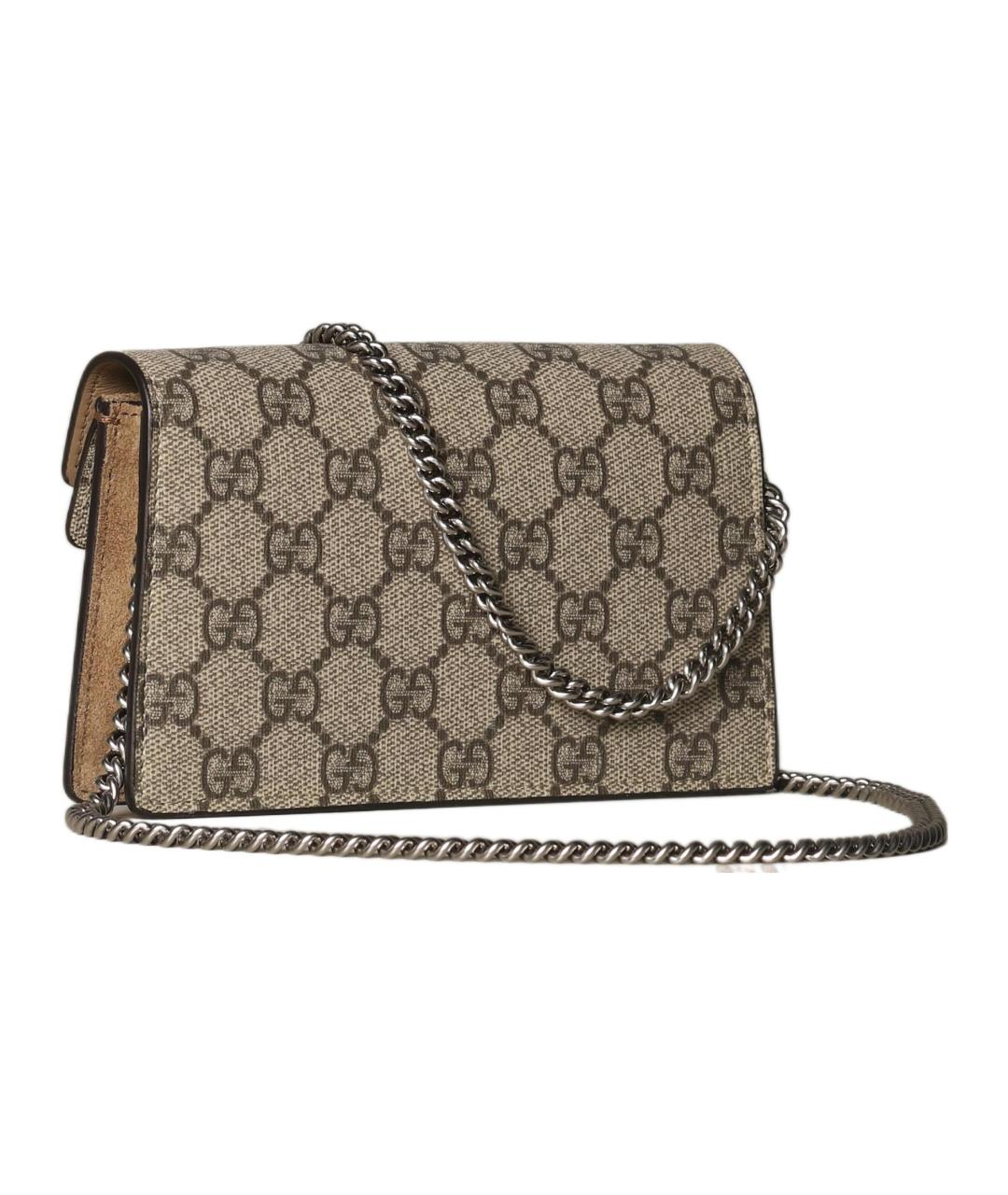 GUCCI Бежевая тканевая сумка через плечо, фото 5