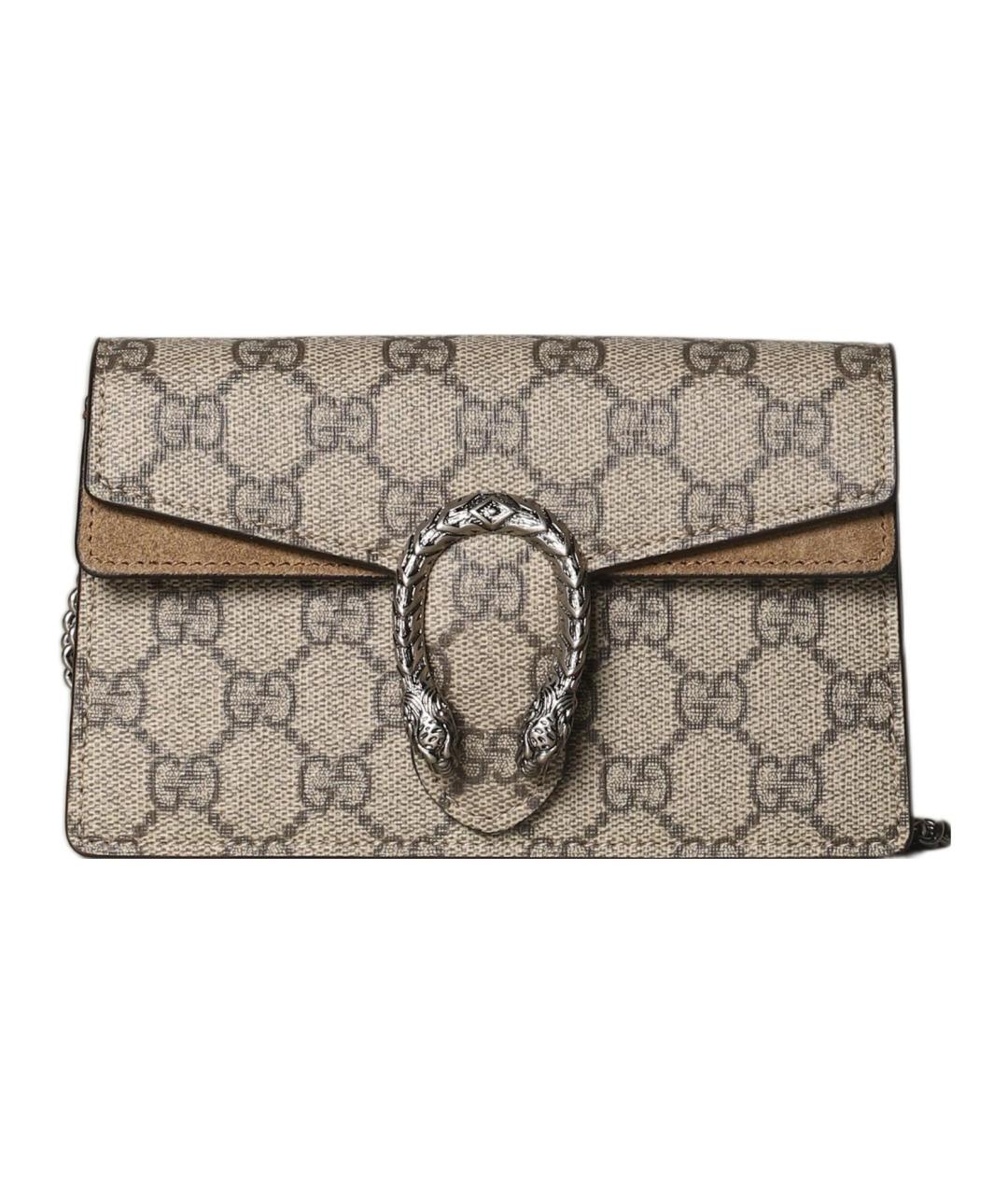 GUCCI Бежевая тканевая сумка через плечо, фото 3