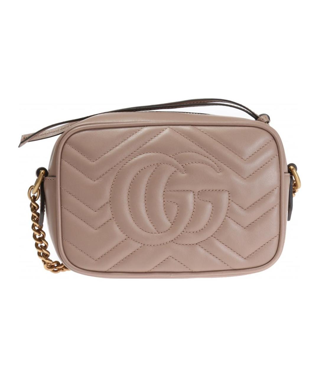 GUCCI Бежевая кожаная сумка через плечо, фото 3