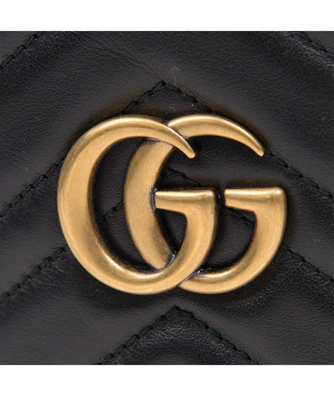 GUCCI Черная кожаная сумка через плечо, фото 5