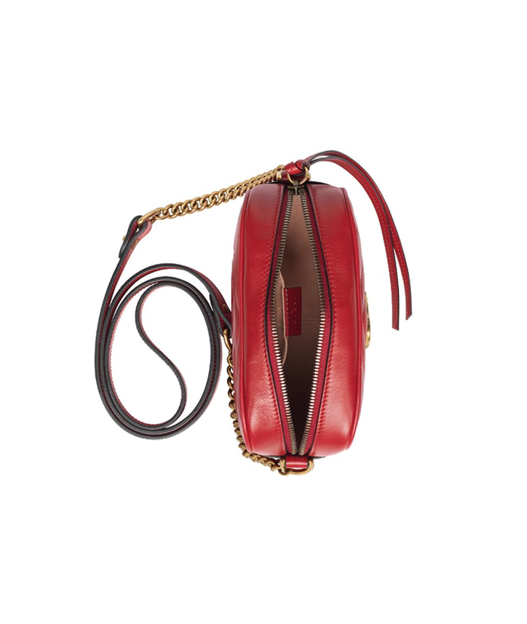 GUCCI Красная кожаная сумка через плечо, фото 4