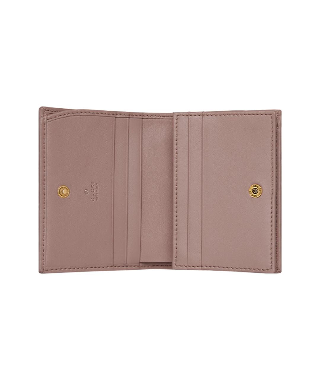 GUCCI Розовый кожаный кардхолдер, фото 4