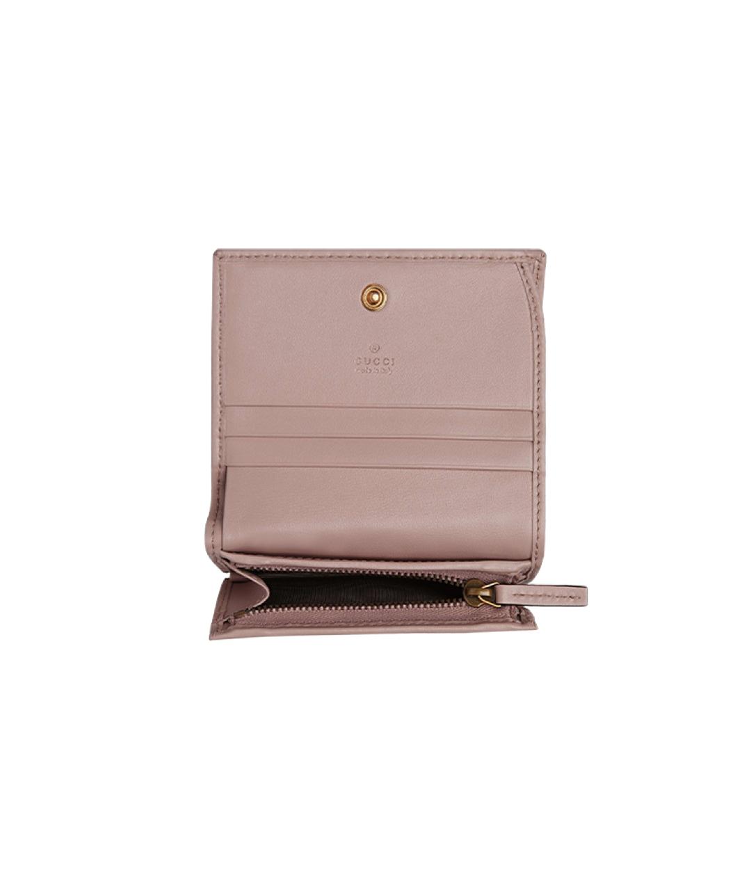 GUCCI Розовый кожаный кардхолдер, фото 3