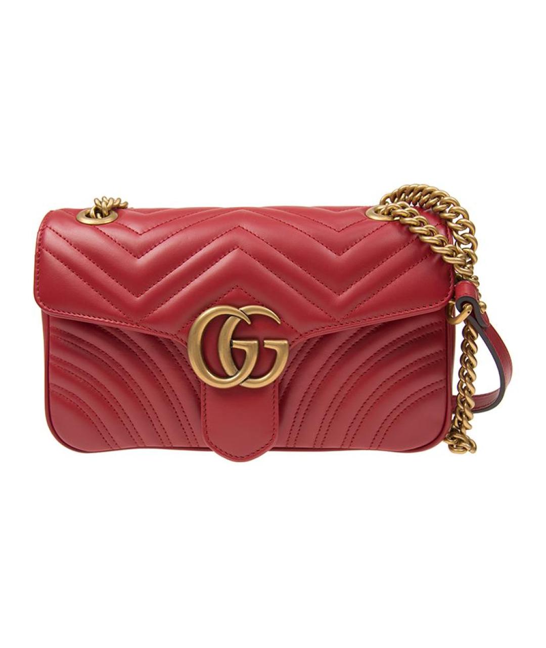 GUCCI Красная кожаная сумка через плечо, фото 1