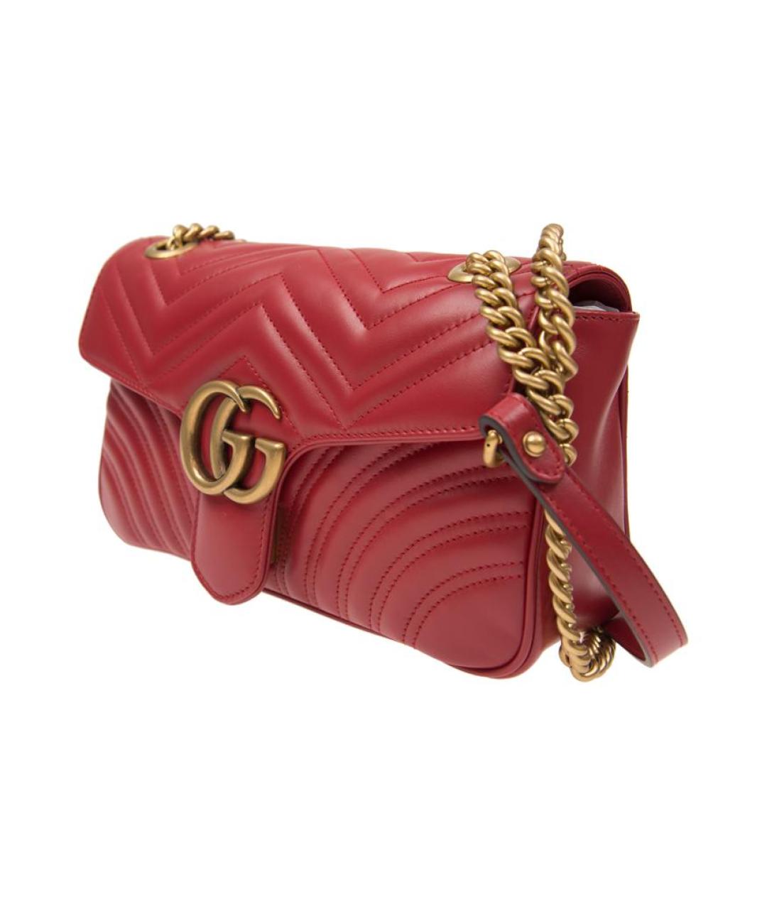 GUCCI Красная кожаная сумка через плечо, фото 2