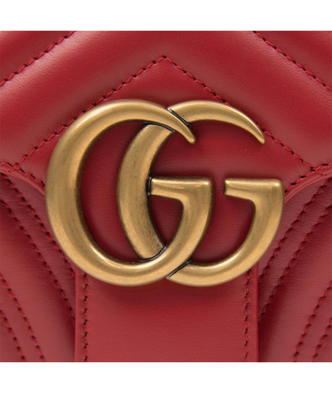 GUCCI Красная кожаная сумка через плечо, фото 5