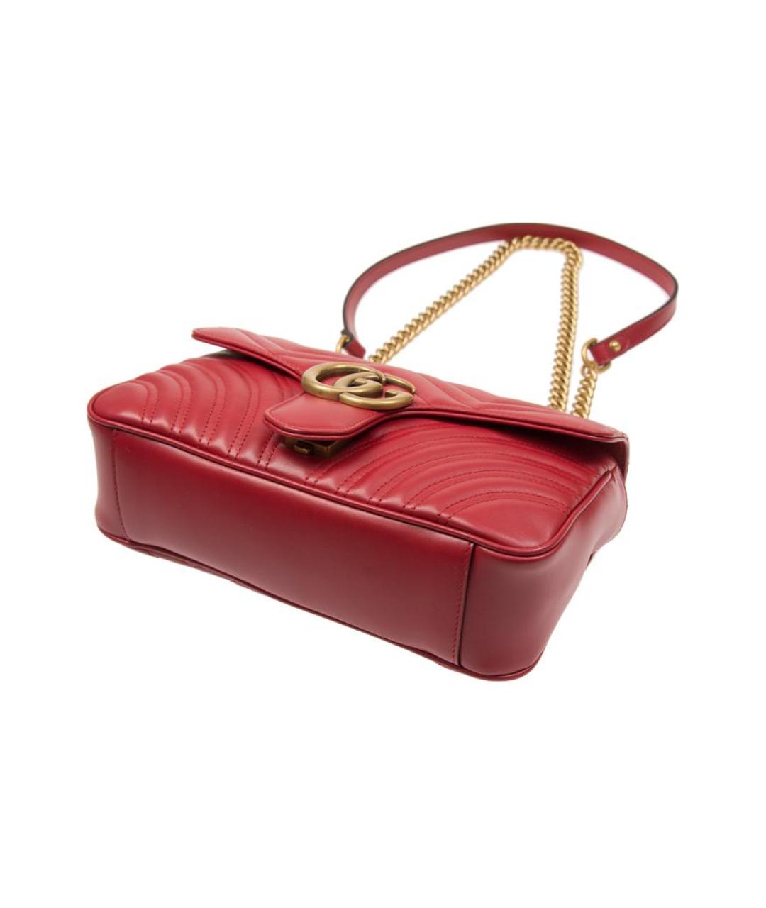 GUCCI Красная кожаная сумка через плечо, фото 3