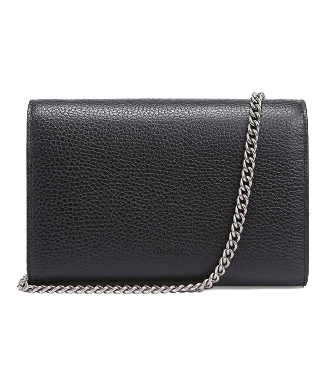 GUCCI Черная кожаная сумка через плечо, фото 5