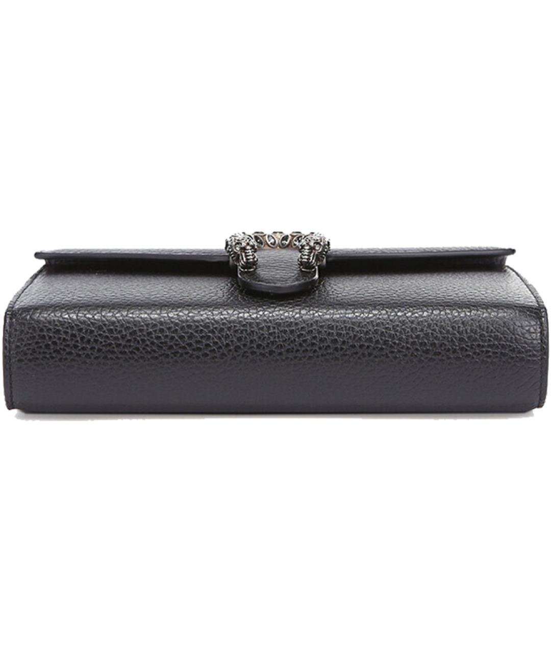 GUCCI Черная кожаная сумка через плечо, фото 7