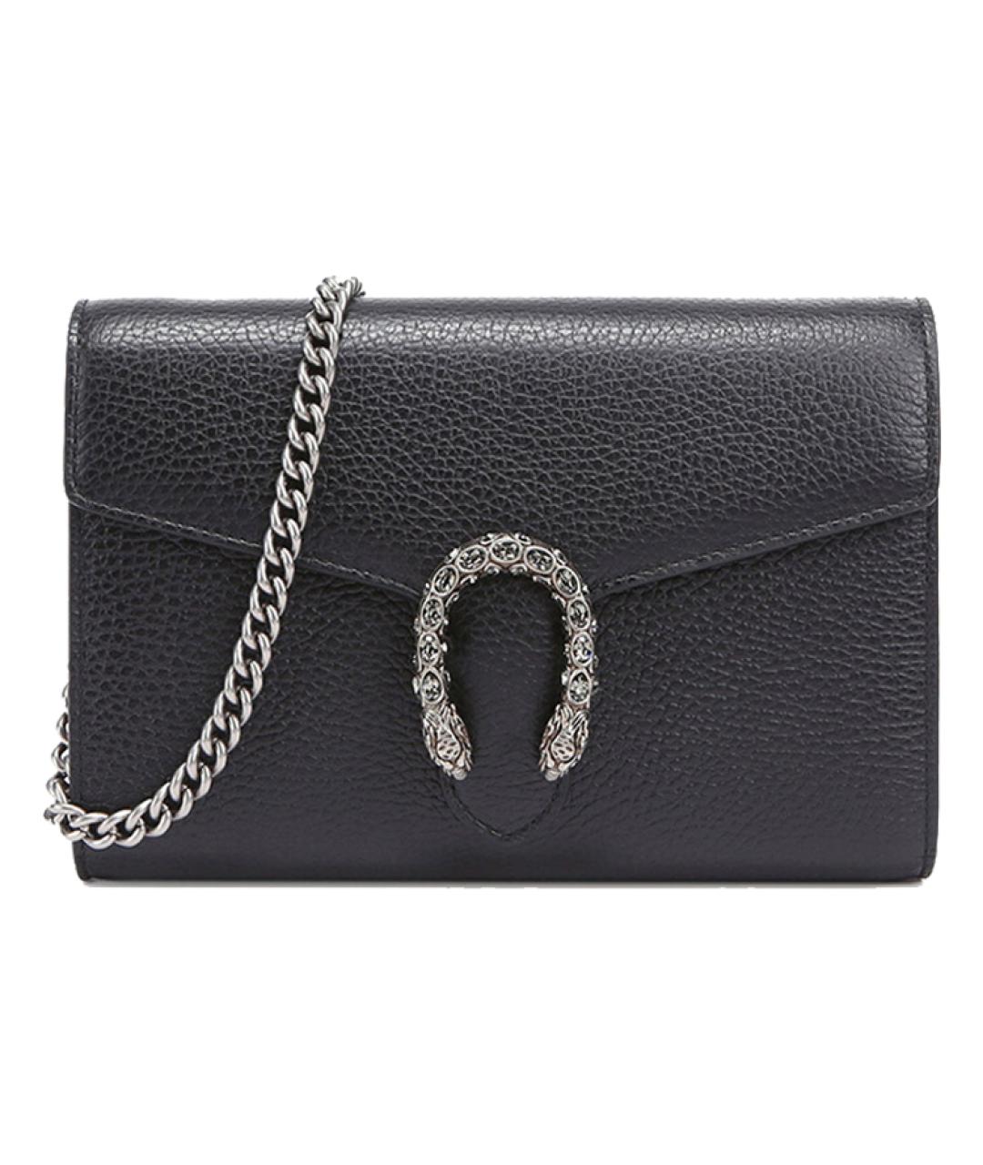 GUCCI Черная кожаная сумка через плечо, фото 1