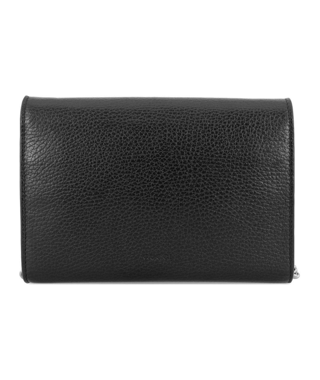 GUCCI Черная кожаная сумка через плечо, фото 6