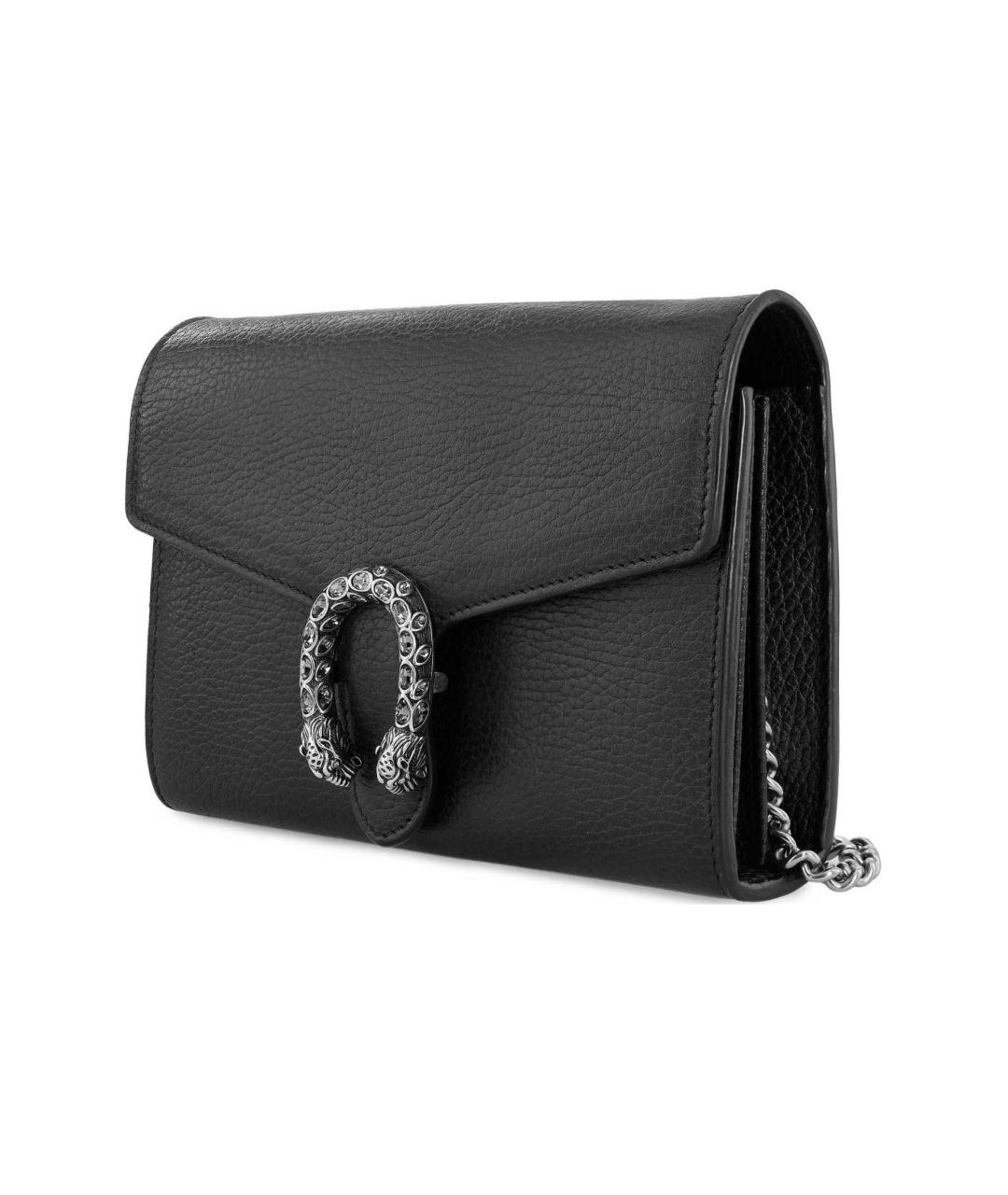 GUCCI Черная кожаная сумка через плечо, фото 4