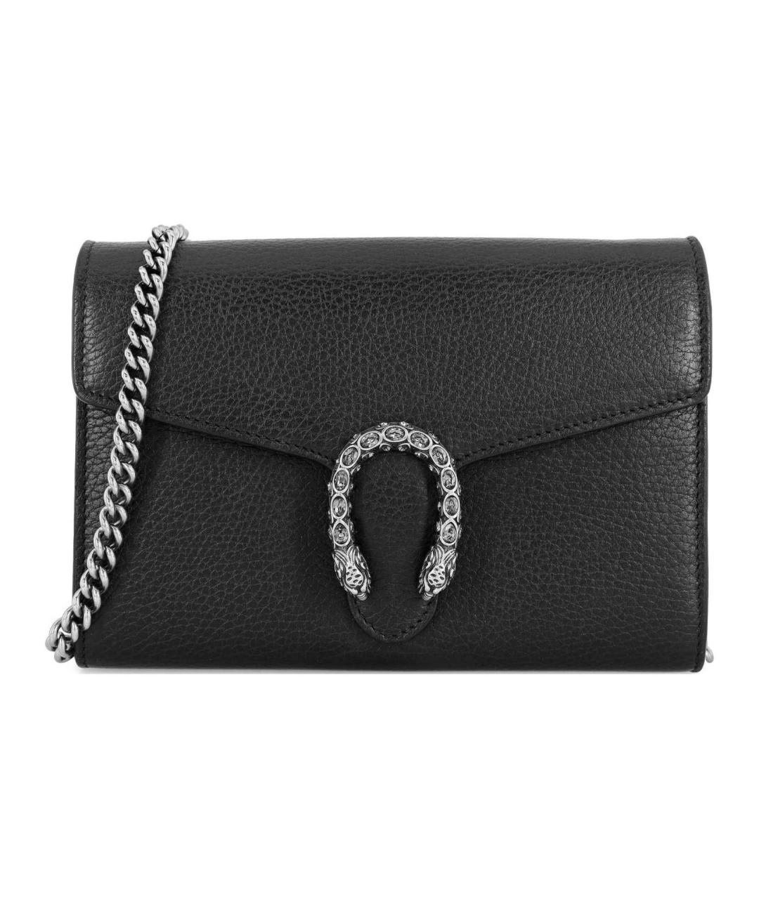 GUCCI Черная кожаная сумка через плечо, фото 2