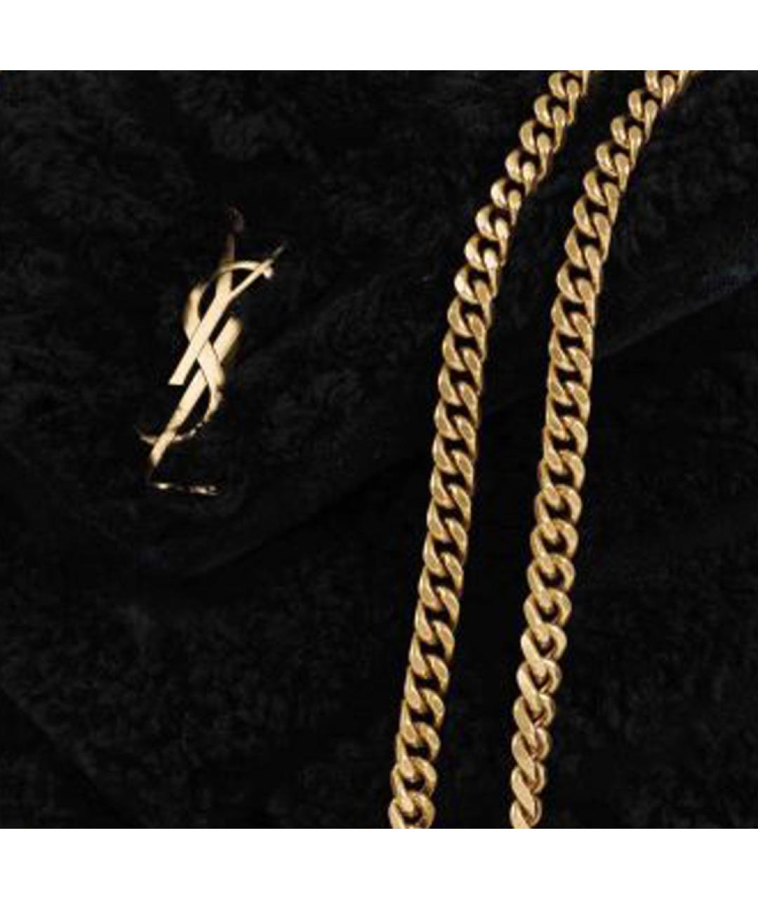 SAINT LAURENT Черная меховая сумка через плечо, фото 6