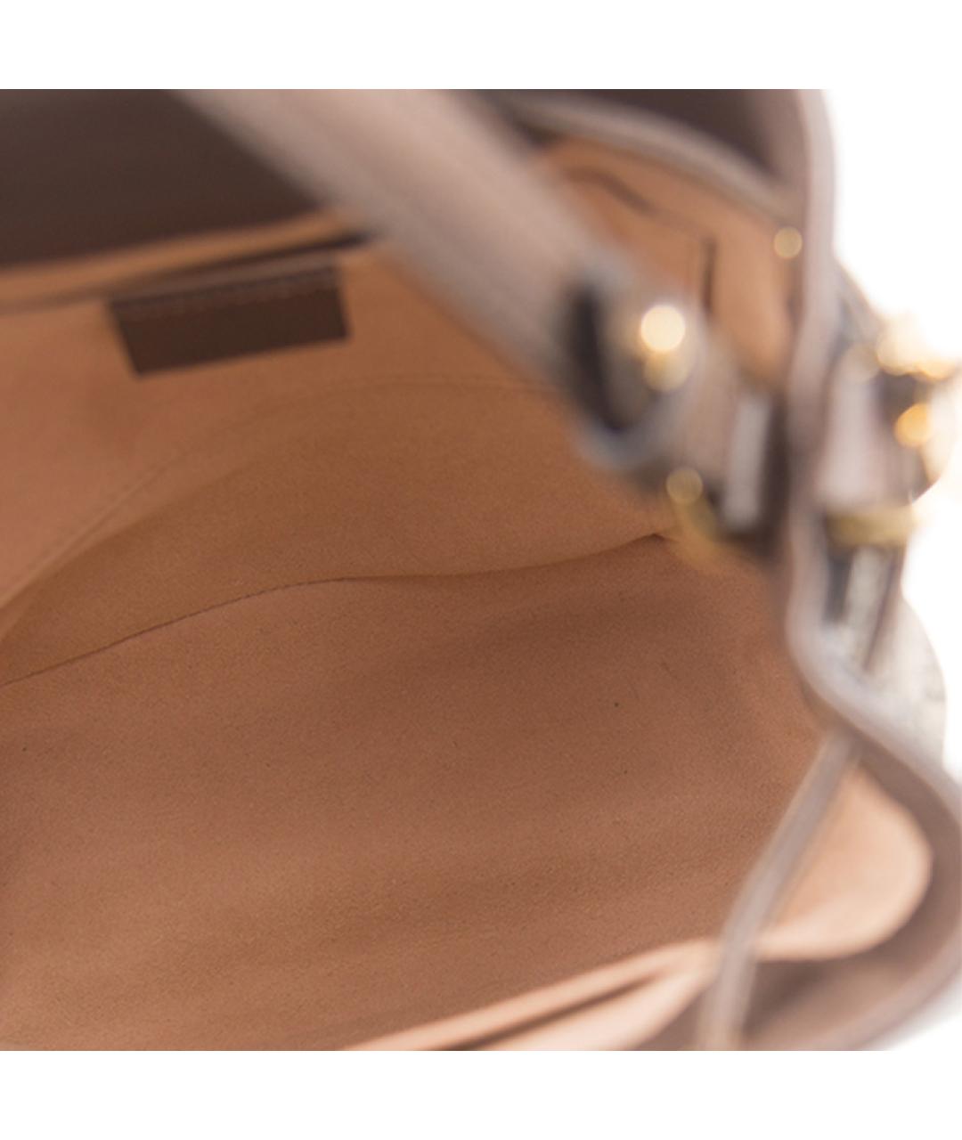 GUCCI Бежевая кожаная сумка через плечо, фото 2